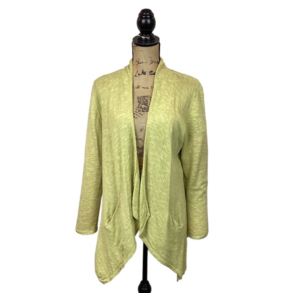 Eileen Fisher Open Drape Cardigan Organic Linen Cotton